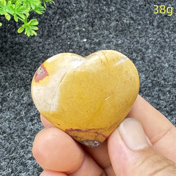 Yellow Moritzite Stone Heart-ToShay.org