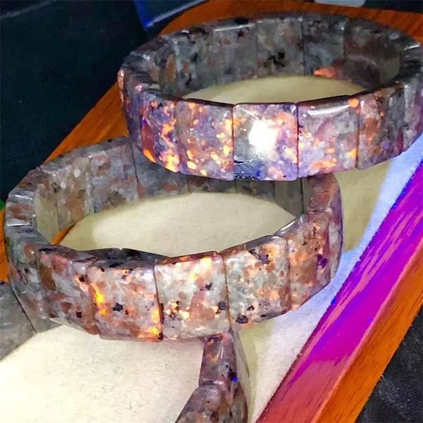 Pink Crystal Yooperlite Bangle-ToShay.org