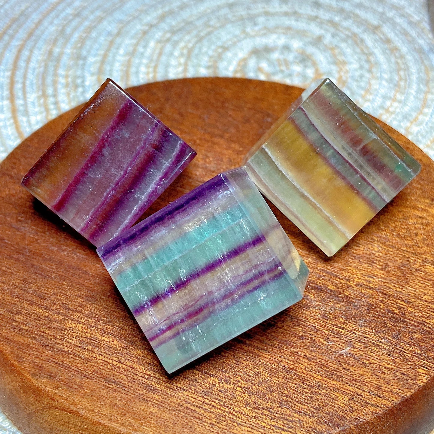 Rainbow Fluorite Cube-ToShay.org