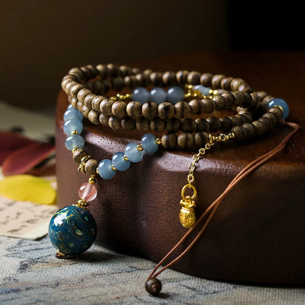 Brown Agarwood Necklace-ToShay.org