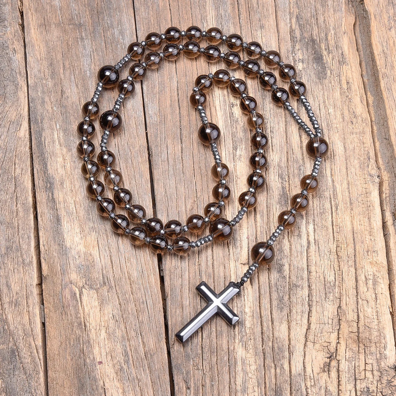 Brown Smoky Quartz Rosary-ToShay.org