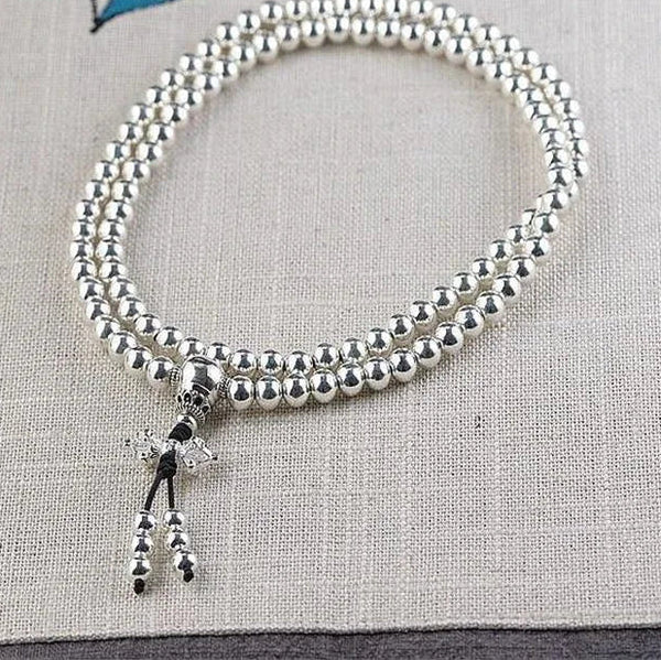 Silver Bead Bracelet-ToShay.org
