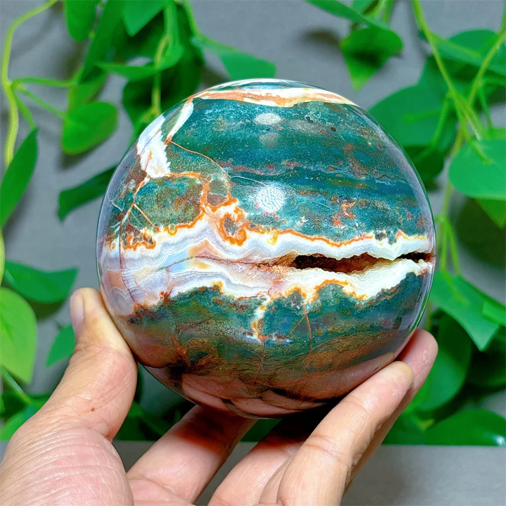 Green Moss Agate Ball-ToShay.org