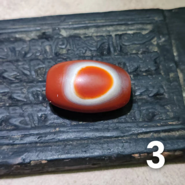Red Carnelian Agate Dzi Bead-ToShay.org