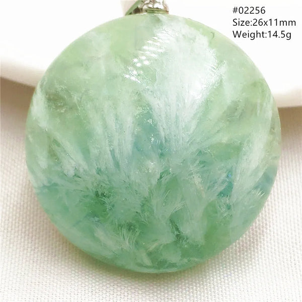 Green Feather Fluorite Pendant-ToShay.org
