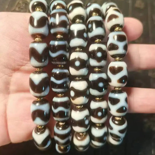 Tibetan Agate Dzi Bracelet-ToShay.org