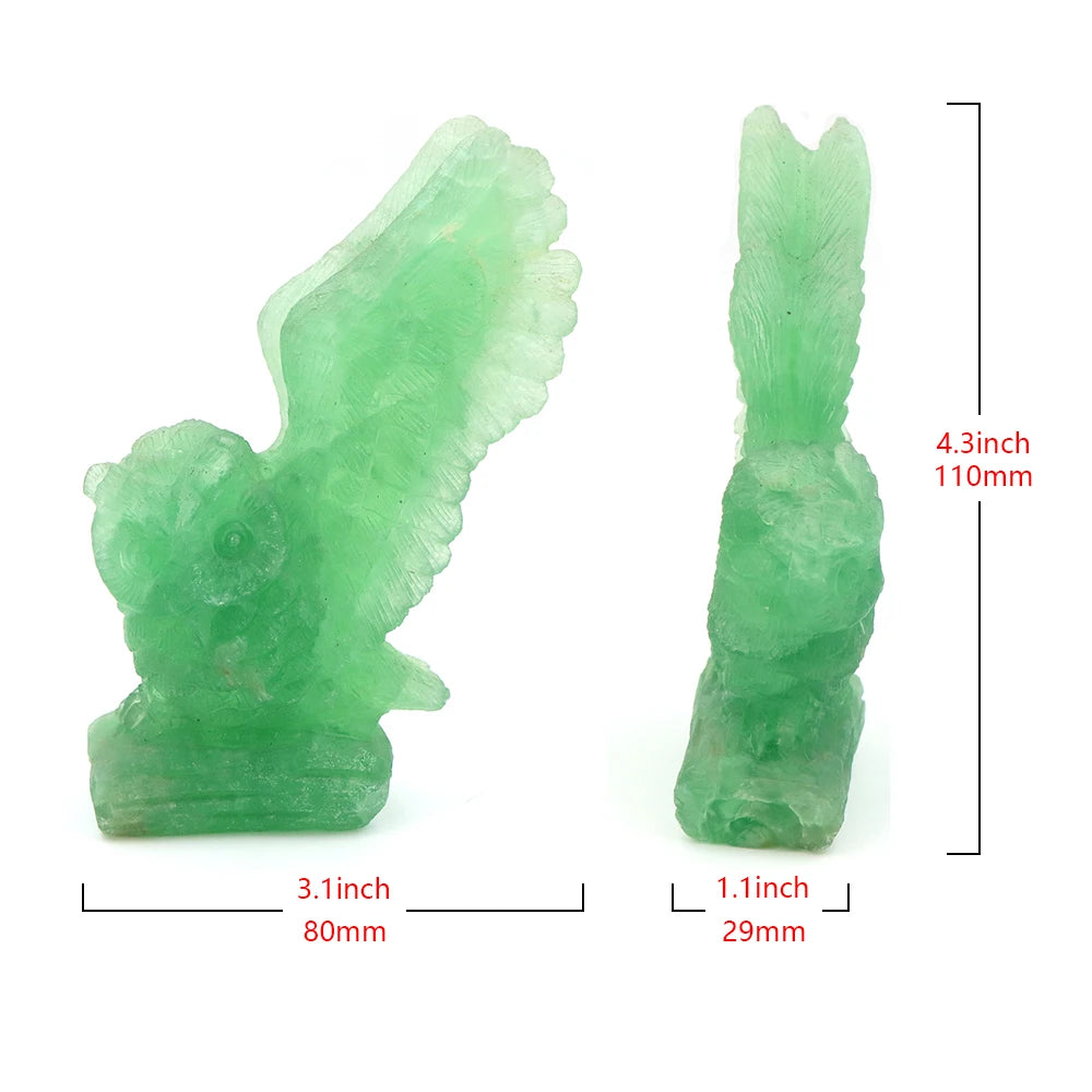 Green Fluorite Owl-ToShay.org