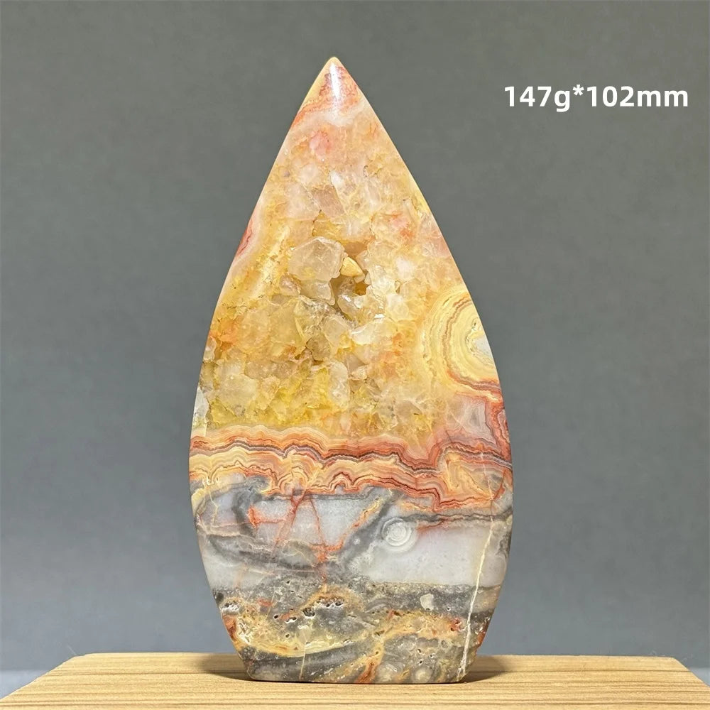 Yellow Crazy Agate Torch-ToShay.org