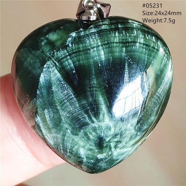 Green Seraphinite Pendant-ToShay.org