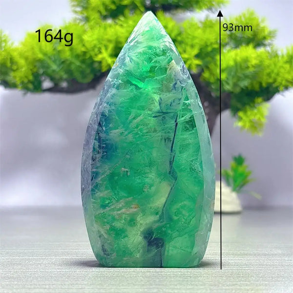 Green Feather Fluorite Flame-ToShay.org