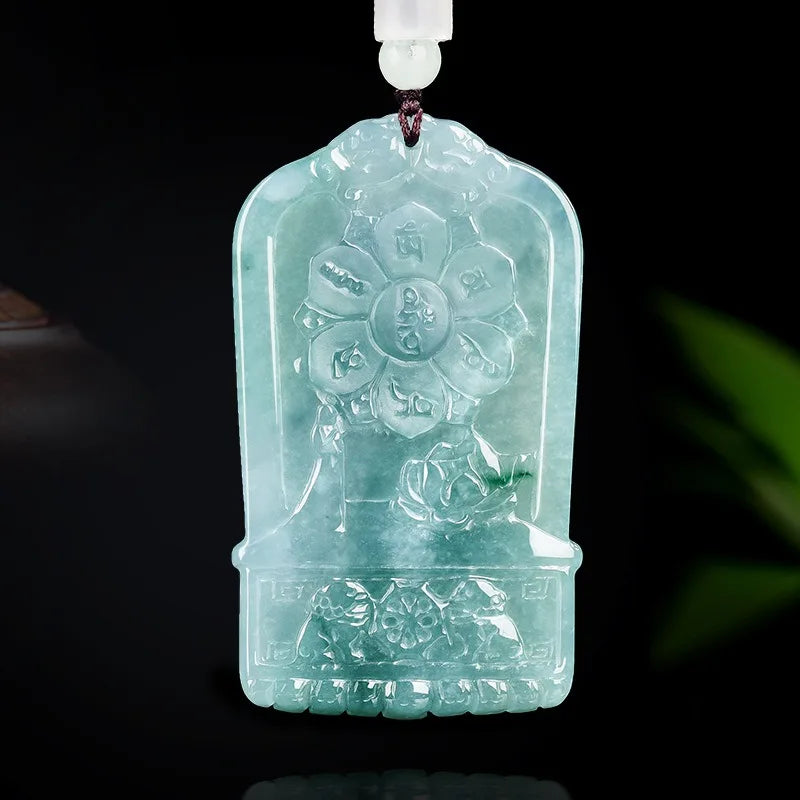 Blue Jade Amitabha Buddha-ToShay.org