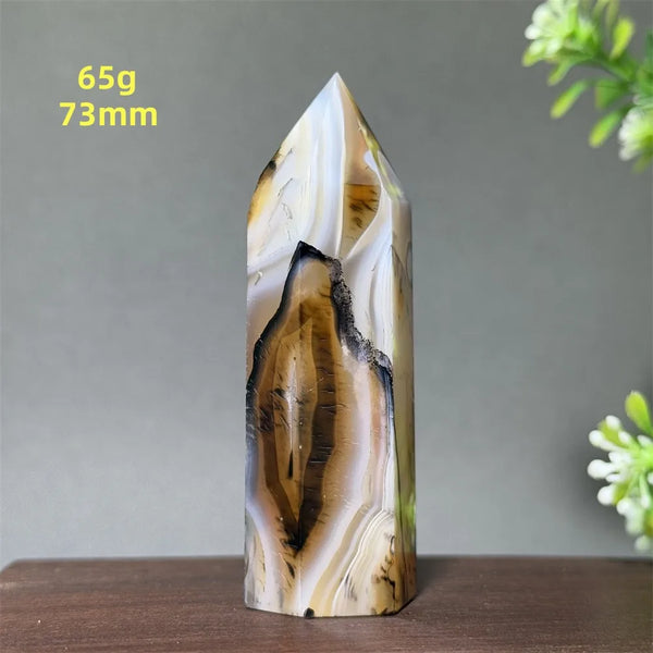 Black Red Agate Stripe Obelisk-ToShay.org
