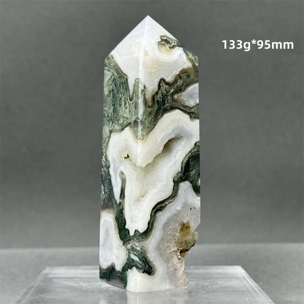 Green Aquatic Agate Tower-ToShay.org