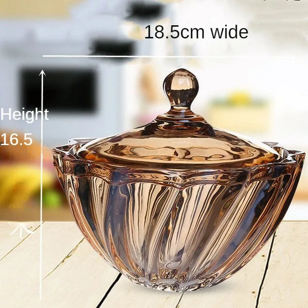 Crystal Glass Candy Jar-ToShay.org