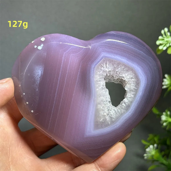 Pink Agate Geode Heart-ToShay.org