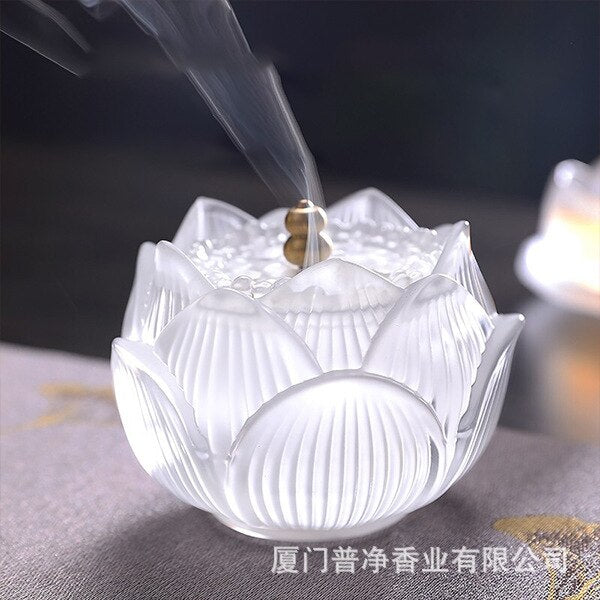 Lotus Glass Incense Burner-ToShay.org