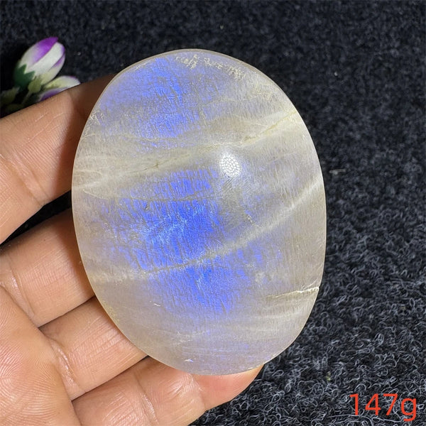 Blue Moonstone Palm Stone-ToShay.org