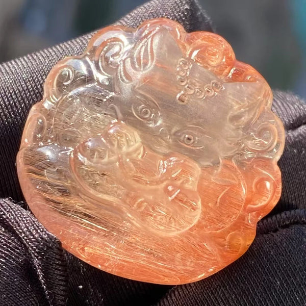 Red Rutilated Quartz Pendant-ToShay.org