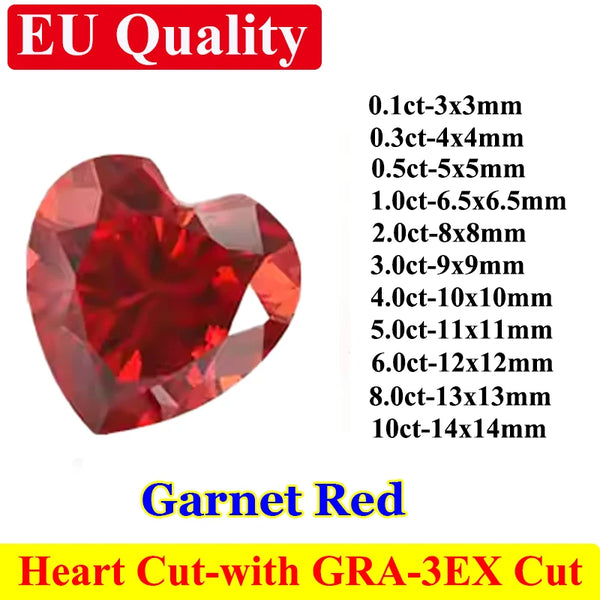 Red Garnet Faceted Diamonds-ToShay.org