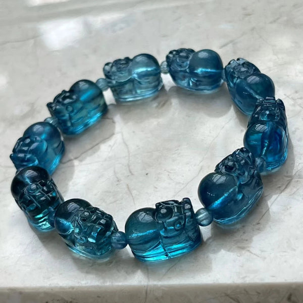 Blue Aquamarine Pi Xiu Bracelet-ToShay.org