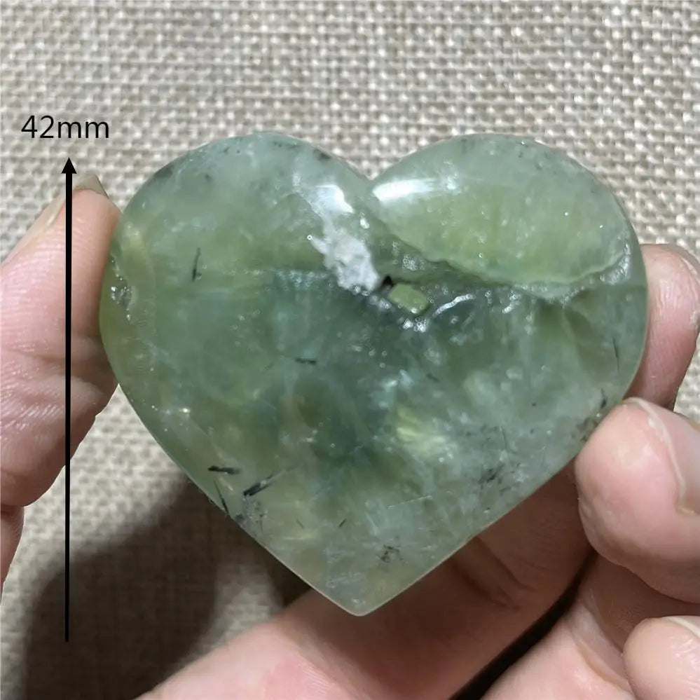 Green Grape Prehnite Hearts-ToShay.org