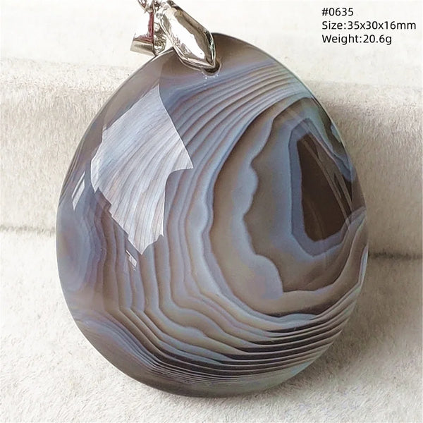 Grey Lace Agate Pendant-ToShay.org