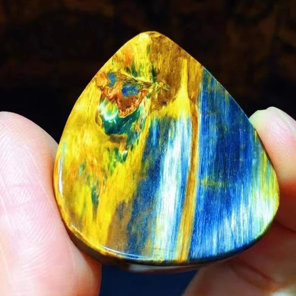 Yellow Blue Pietersite Pendant-ToShay.org