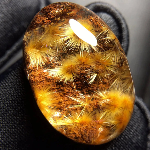 Gold Rutilated Quartz Pendant-ToShay.org