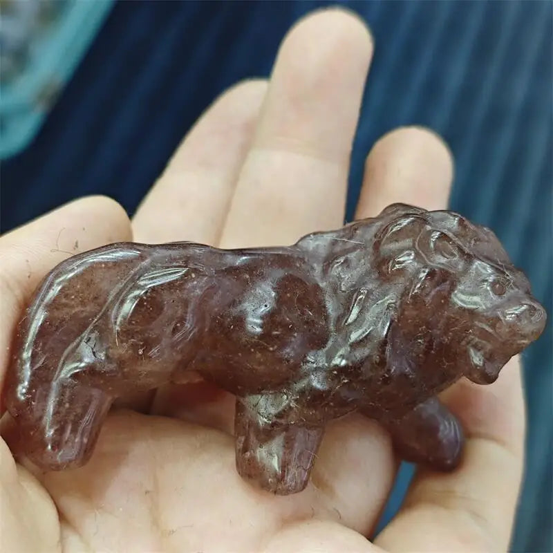Red Strawberry Quartz Lion-ToShay.org