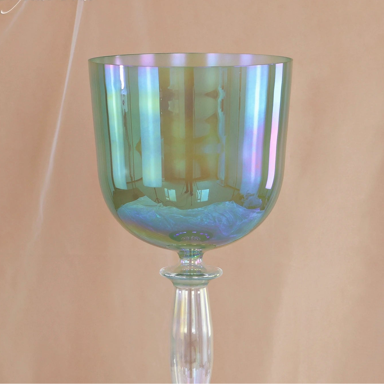 Green Crystal Double Singing Bowl-ToShay.org