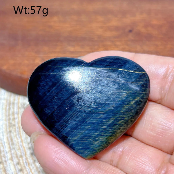 Blue Flash Tiger Eye Heart-ToShay.org