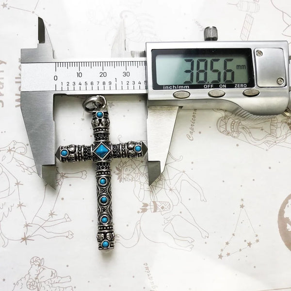 Silver Turquoise Cross-ToShay.org