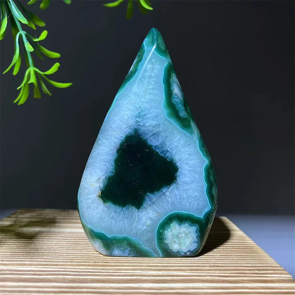 Green Flower Agate Flame-ToShay.org