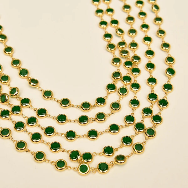 Green Crystal Neck Chain-ToShay.org