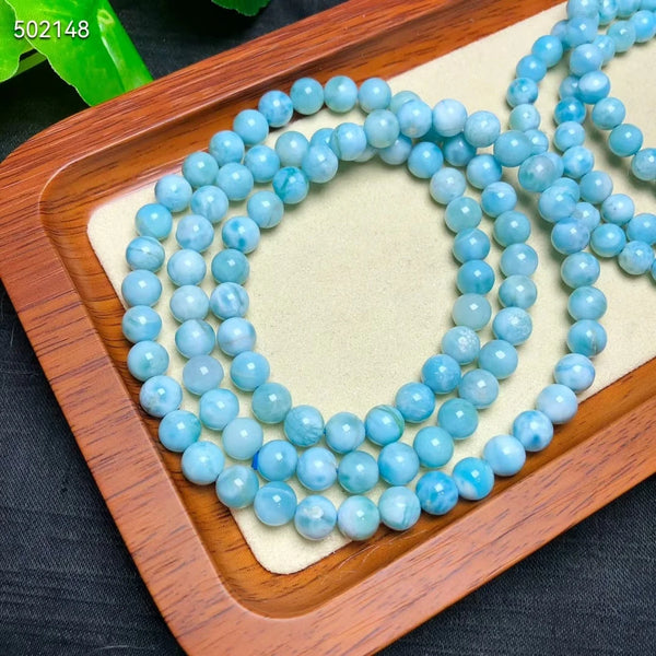 Blue Larimar Bead Bracelet-ToShay.org