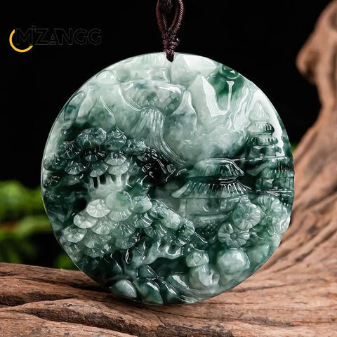 Green Jadeite Flowers Pendant-ToShay.org