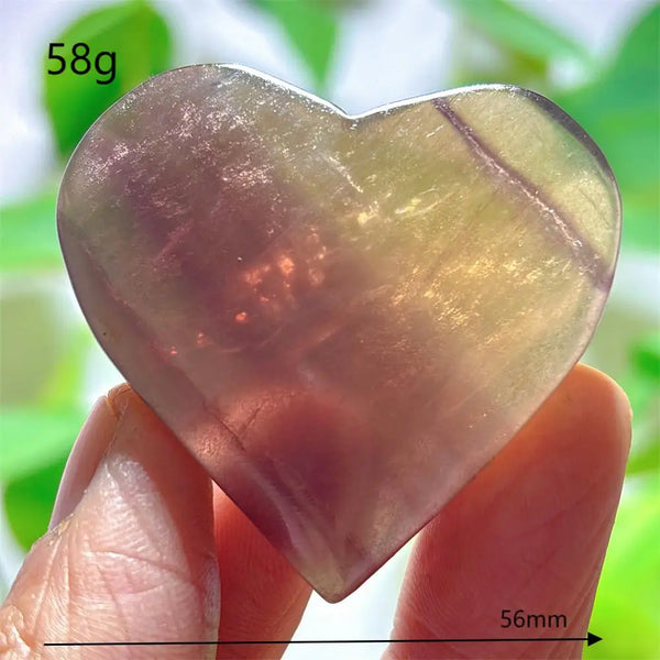 Rainbow Fluorite Heart-ToShay.org