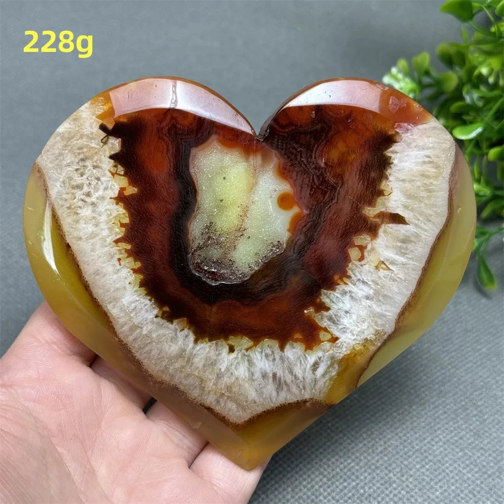Red Agate Geode Heart-ToShay.org