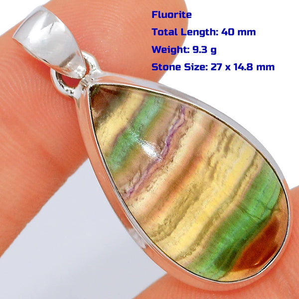 Rainbow Fluorite Pendant-ToShay.org