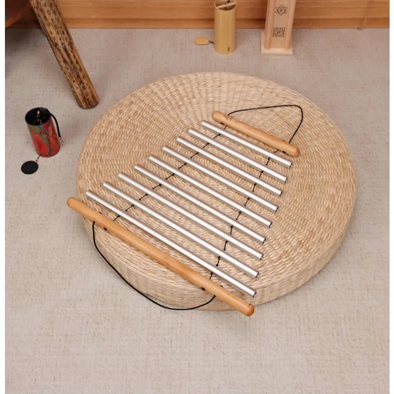 9 Tone Sound Beam Professional Rhythm Wind Chimes Portable Tubular Aluminum Wind Chime Meditation Sound Healing Hanging Bell-ToShay.org