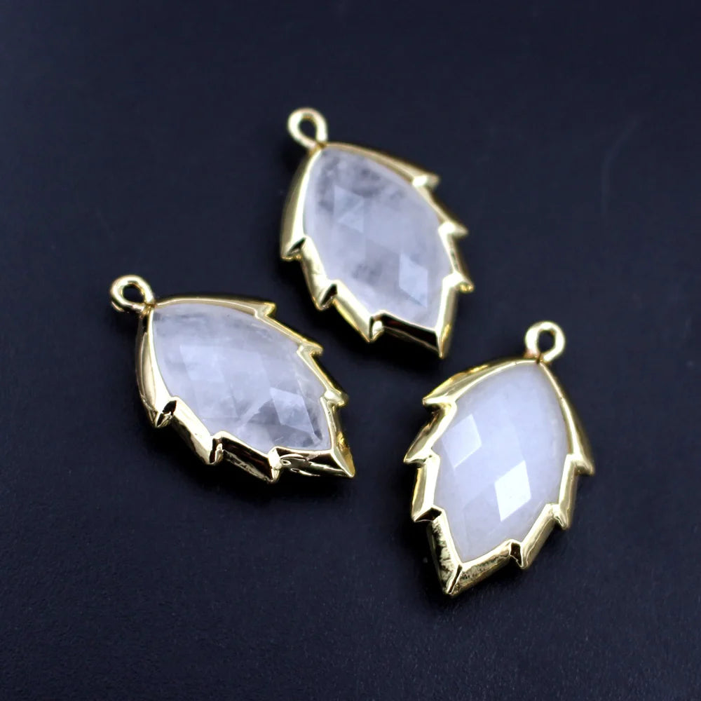Mixed Crystal Leaf Charms-ToShay.org