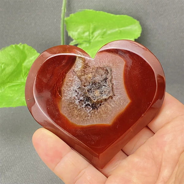 Red Agate Geode Heart-ToShay.org
