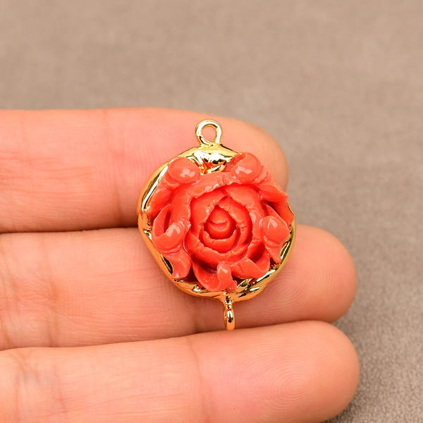 Orange Red Coral Flower-ToShay.org