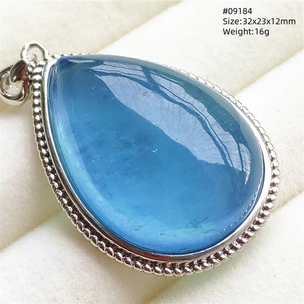 Blue Aquamarine Pendant-ToShay.org