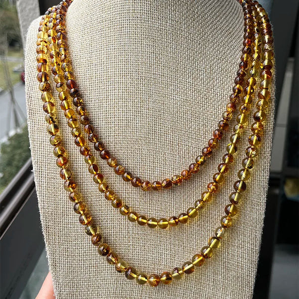 Yellow Amber Necklace-ToShay.org