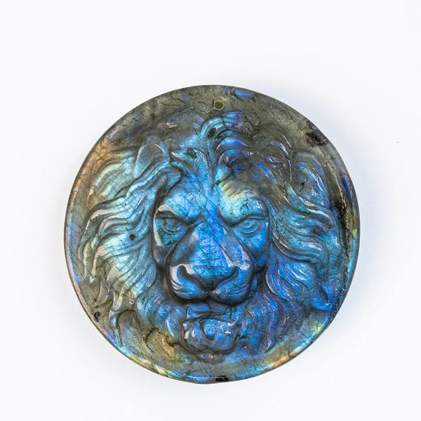 Blue Labradorite Lion Plate-ToShay.org