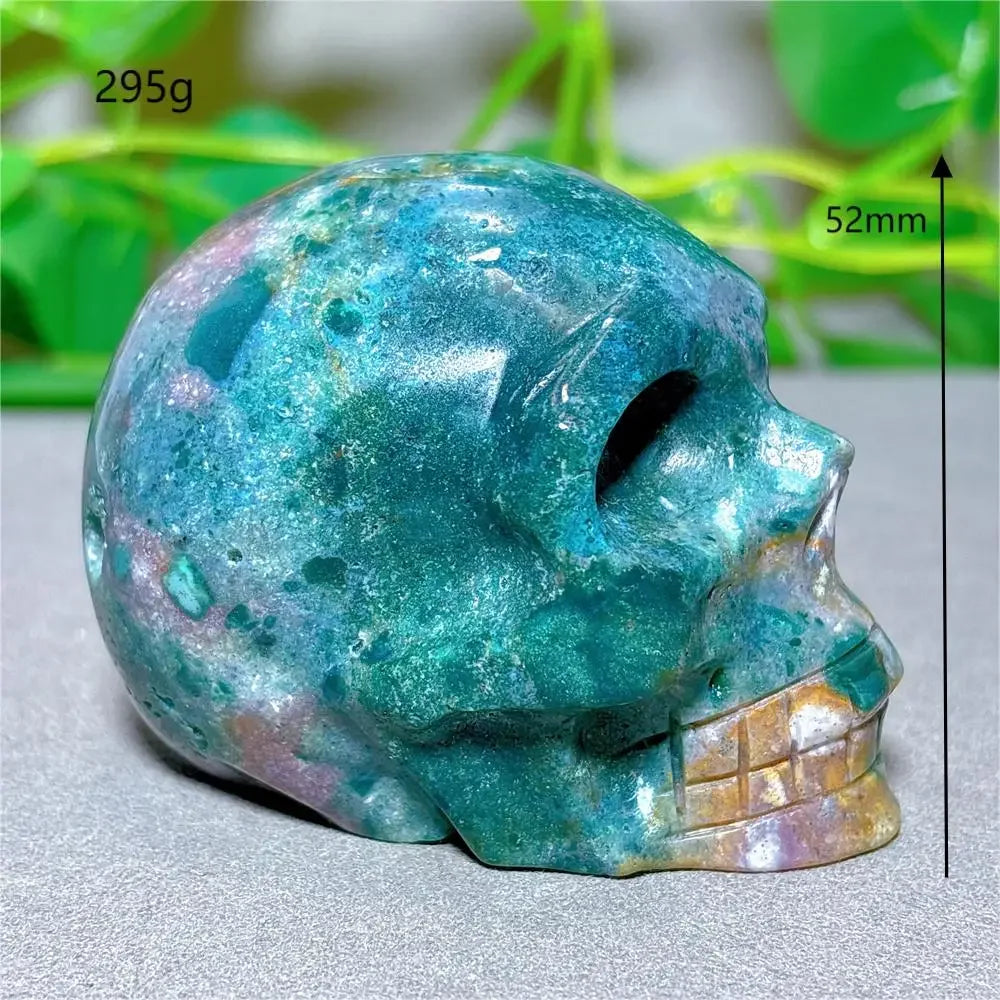 Blue Ocean Jasper Skull-ToShay.org