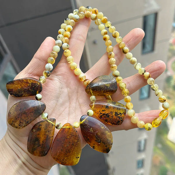 Yellow Amber Necklace-ToShay.org