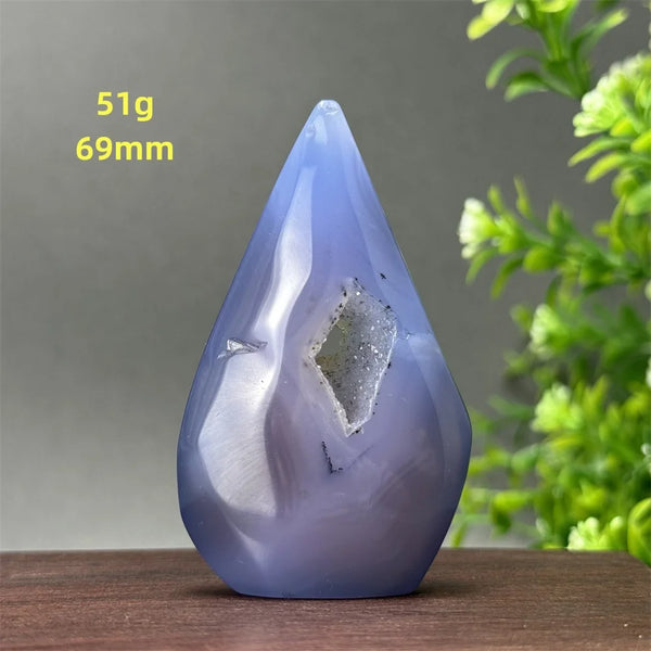Blue Agate Geode Torch-ToShay.org