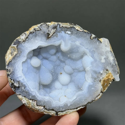 White Agate Crystal Cave Egg-ToShay.org